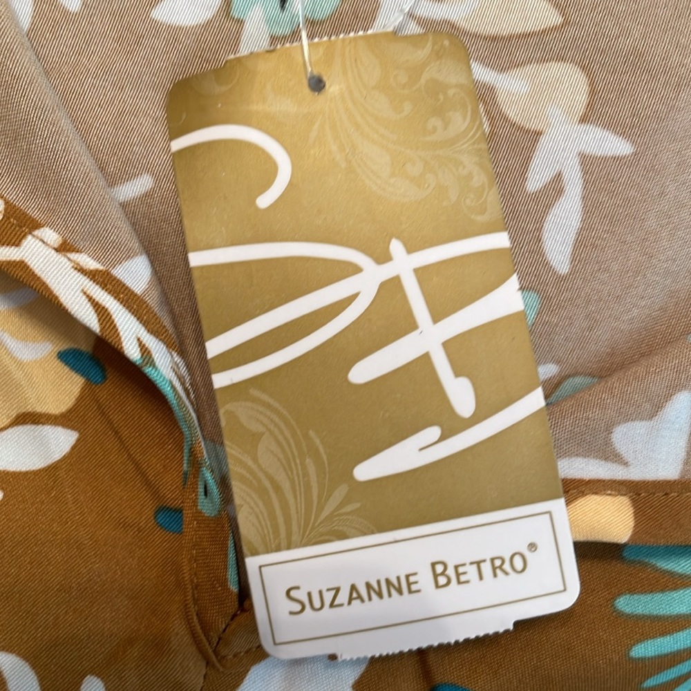 NWT Suzanne Betro dress ruffles tie front size XL - Picture 8 of 12